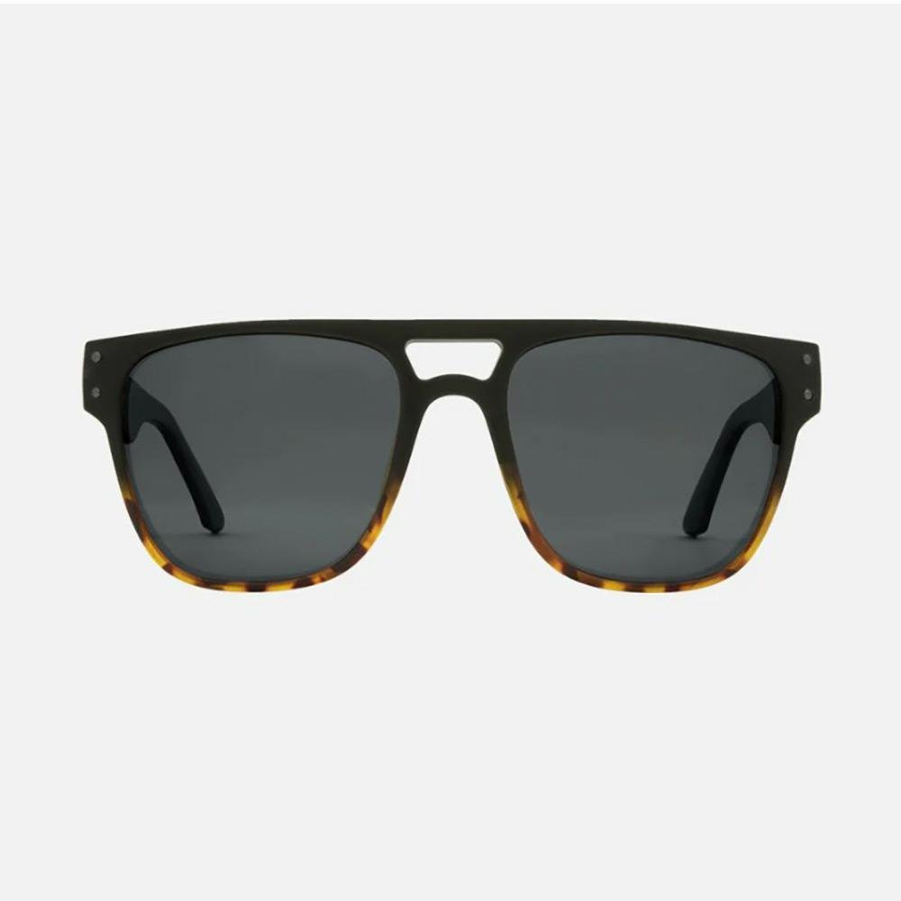 Carve The Hub Matt Black to Dk Tort Grey Polarized Lens Sunglasses
