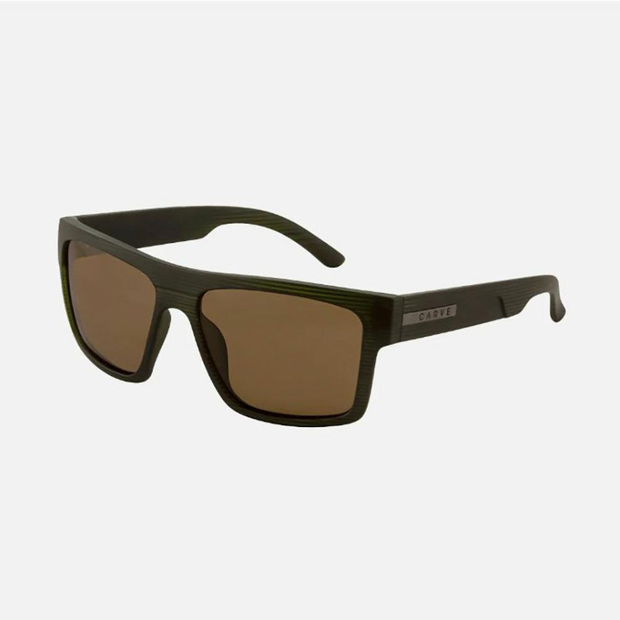 Carve Volley XL Olive Stripe Brown Lens Sunglasses