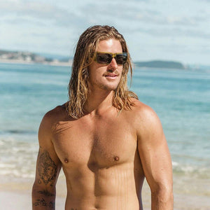 Carve Sanada Gloss Crystal Chartreuse with Grey Polarized Lens Sunglasses