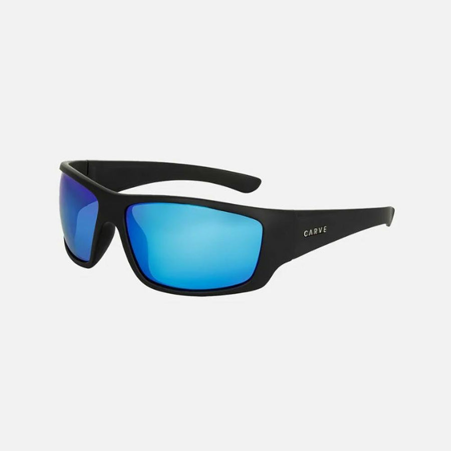 Carve Moray Matt Black Frame Grey Lens with Blue Iridium Sunglasses