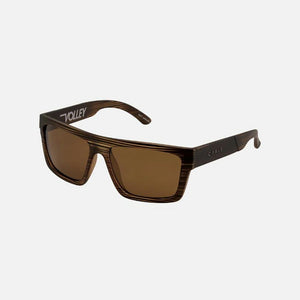 Carve Volley Polarized Matte Brown Streak Frame Sunglasses