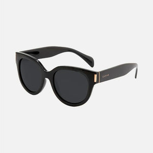 Carve Vivian Gloss Black Smoke Polarized Sunglasses