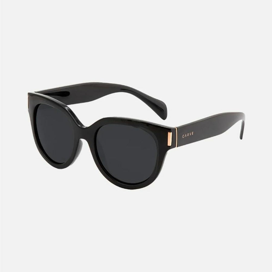 Carve Vivian Gloss Black Smoke Polarized Sunglasses