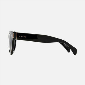 Carve Vivian Gloss Black Smoke Polarized Sunglasses
