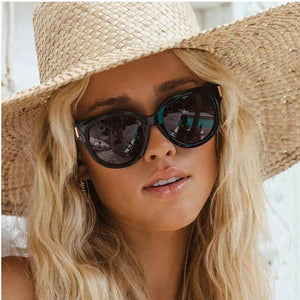 Carve Vivian Gloss Black Smoke Polarized Sunglasses