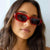 Carve Lizbeth Crystal Red Grey Lens Sunglasses