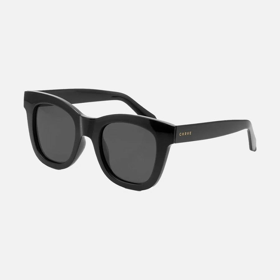 Carve Elba Gloss Black Dark Grey Polarised Sunglasses