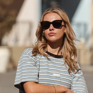 Carve Allure Gloss Black and Gold Polarised Sunglasses
