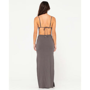 Rusty Vicky Open Back Slip Maxi Dress