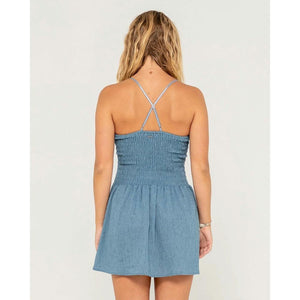 Rusty Mimi Smocked Mini Dress