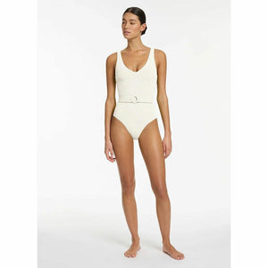 Jets Isla Rib V Neck Belted One Piece