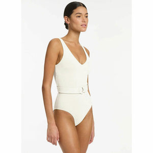 Jets Isla Rib V Neck Belted One Piece