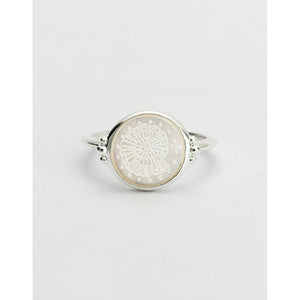 Kirstin Ash Fossil Shell Ring Silver