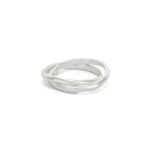 Kirstin Ash Botanica Double Ring Silver