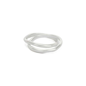 Kirstin Ash Botanica Double Ring Silver