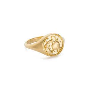 Kirstin Ash Aquarius Signet Ring Gold