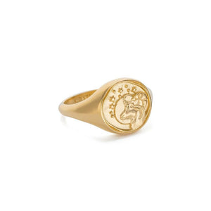 Kirstin Ash Aries Signet Ring Gold