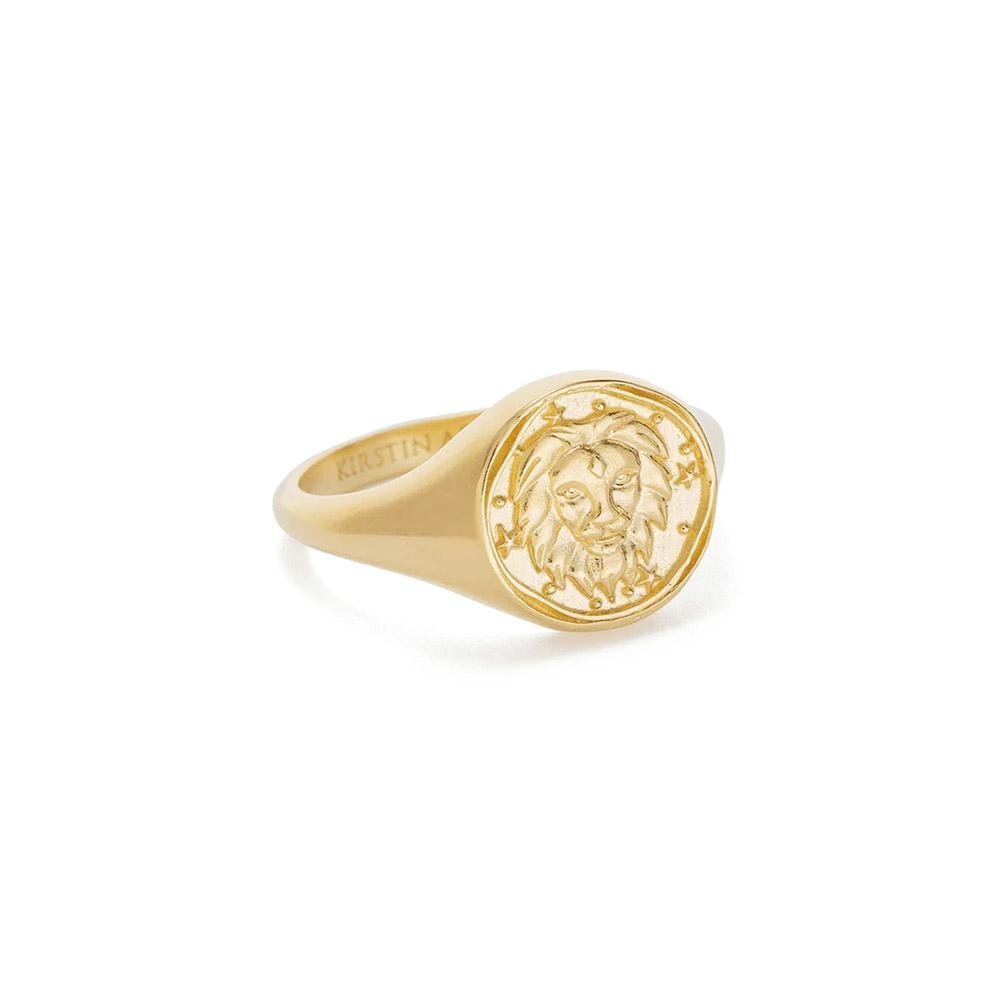 Kirstin Ash Leo Signet Ring Gold