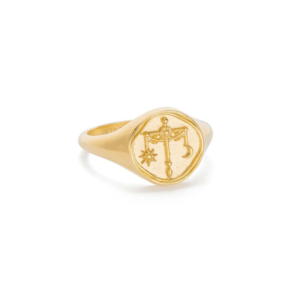 Kirstin Ash Libra Signet Ring Gold