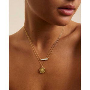 Kirstin Ash Perla Bar Necklace Gold