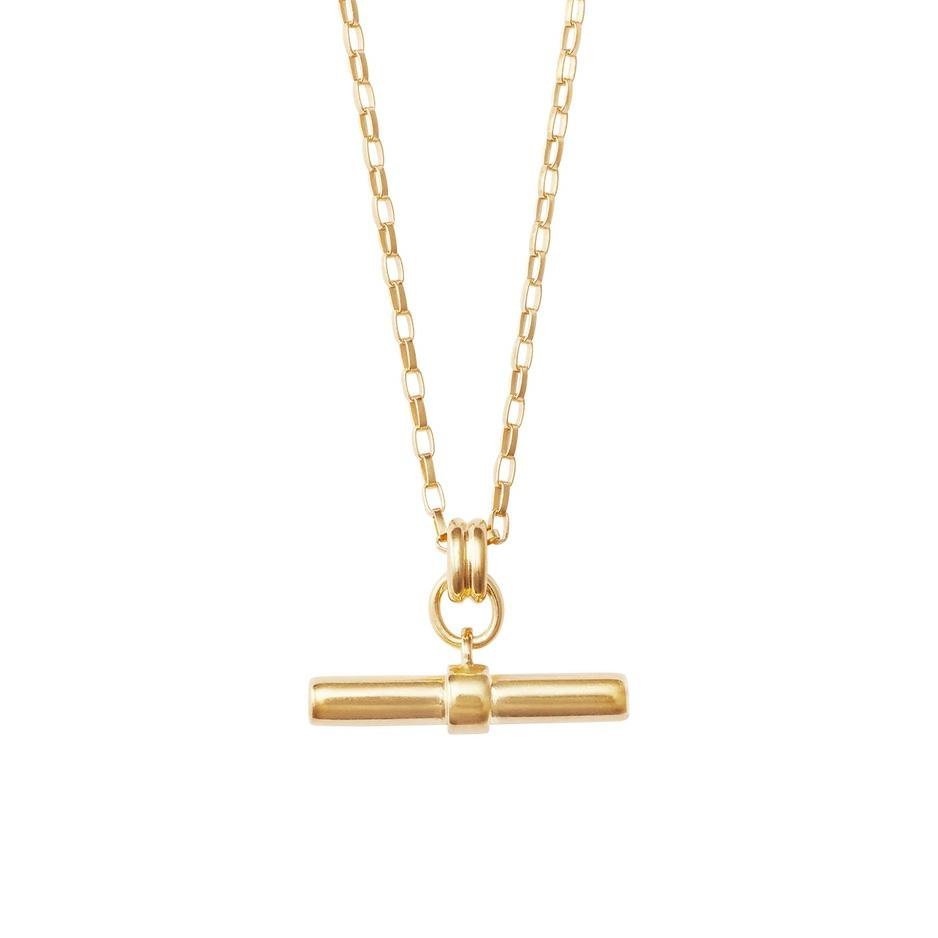 Kirstin Ash Roam T-Bar Necklace Gold