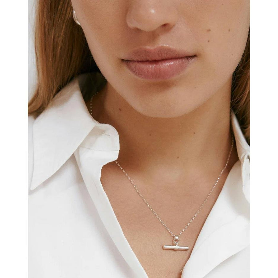 Kirstin Ash Roam T-Bar Necklace Silver