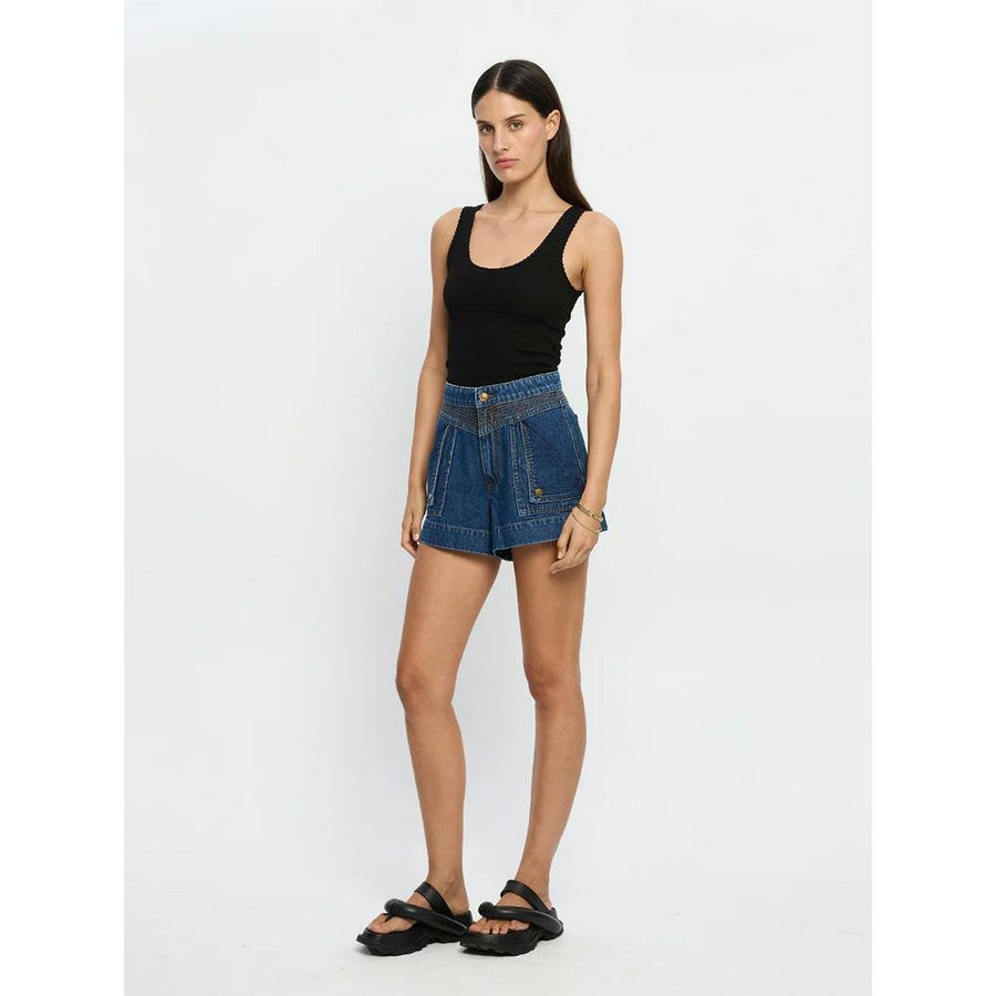 Kivari Celene Denim Short - Indigo Blue