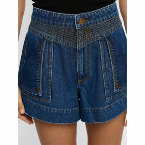 Kivari Celene Denim Short - Indigo Blue