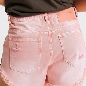 One Teaspoon Outlaws Mid Length Denim Short - Vintage Red