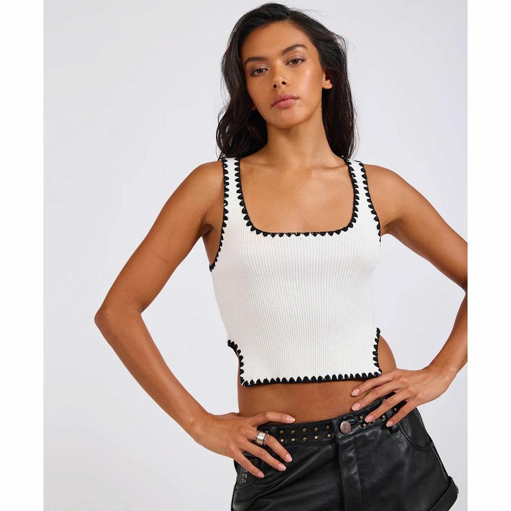 One Teaspoon Knitted Scallop Tank