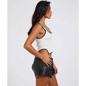 One Teaspoon Knitted Scallop Tank