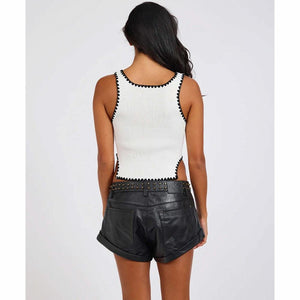 One Teaspoon Knitted Scallop Tank