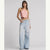 One Teaspoon Love Machines Mid Waist Super Wide Leg Denim Jeans