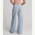 One Teaspoon Love Machines Mid Waist Super Wide Leg Denim Jeans