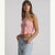 One Teaspoon Tie Dye Heart Cropped Halter Neck Top