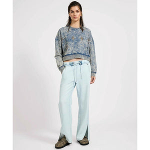One Teaspoon Fleece Crop Star Sweater