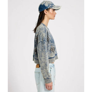 One Teaspoon Fleece Crop Star Sweater