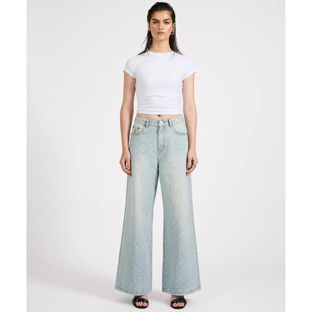 One Teaspoon Love Machines Super Wide Leg Jeans