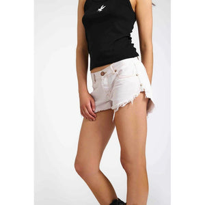 One Teaspoon Dukes Low Waist Mini Denim Shorts