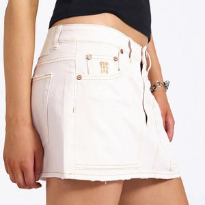 One Teaspoon Fiasco Low Waist Micro Mini Denim Skirt