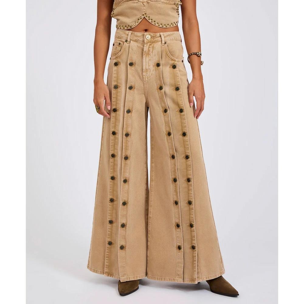 One Teaspoon Hollywoods High Waist Wide Leg Denim Jeans