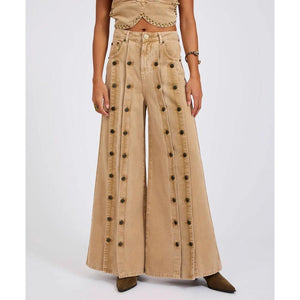 One Teaspoon Hollywoods High Waist Wide Leg Denim Jeans