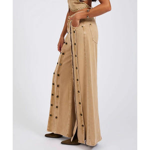 One Teaspoon Hollywoods High Waist Wide Leg Denim Jeans