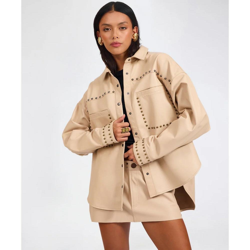 One Teaspoon Daria Studded Leather Shacket