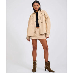 One Teaspoon Daria Studded Leather Shacket