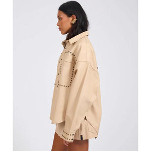 One Teaspoon Daria Studded Leather Shacket