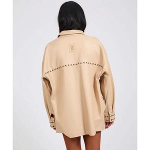 One Teaspoon Daria Studded Leather Shacket