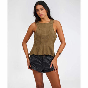 One Teaspoon Desert Muse Peplum Tank