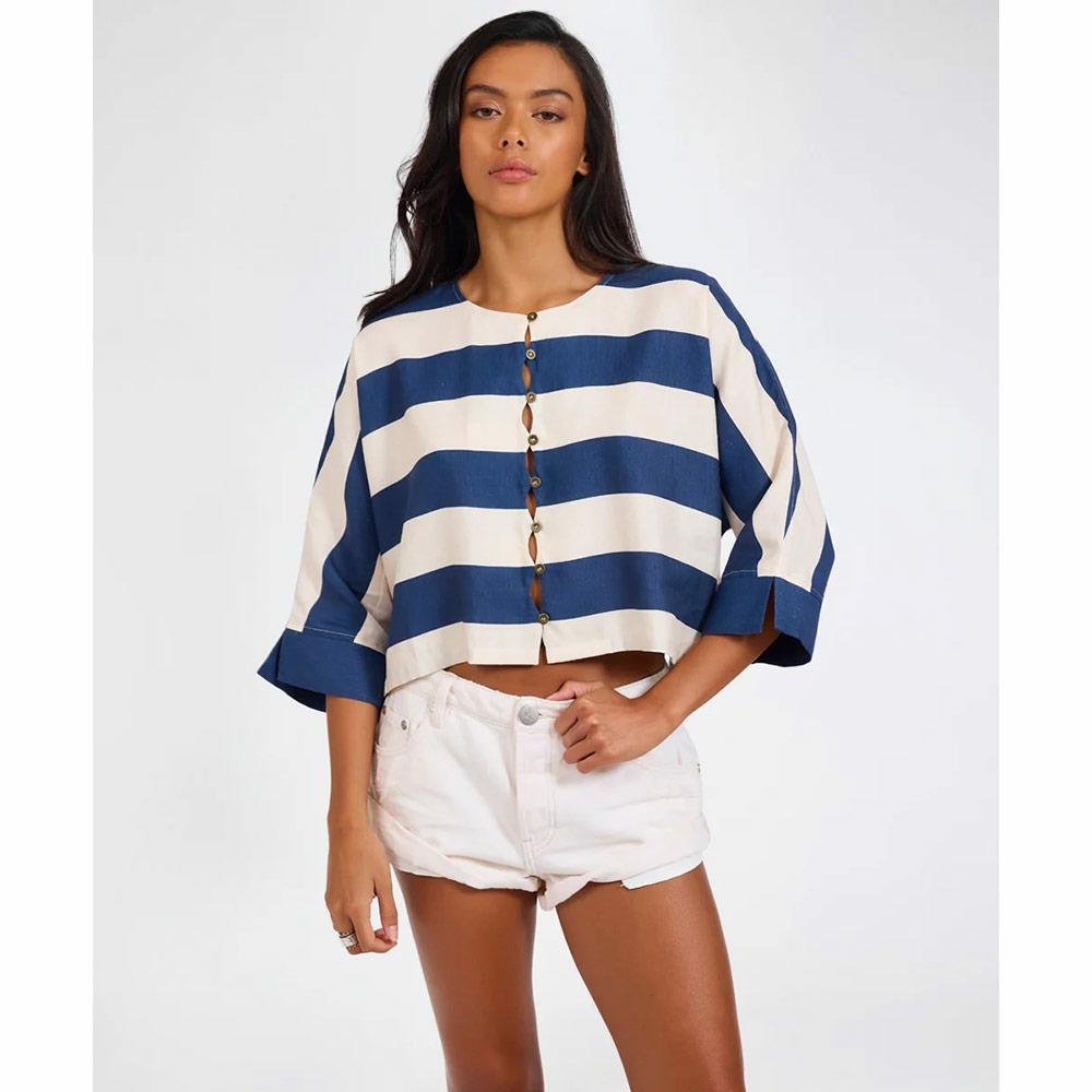 One Teaspoon Blue Vista Batwing Top
