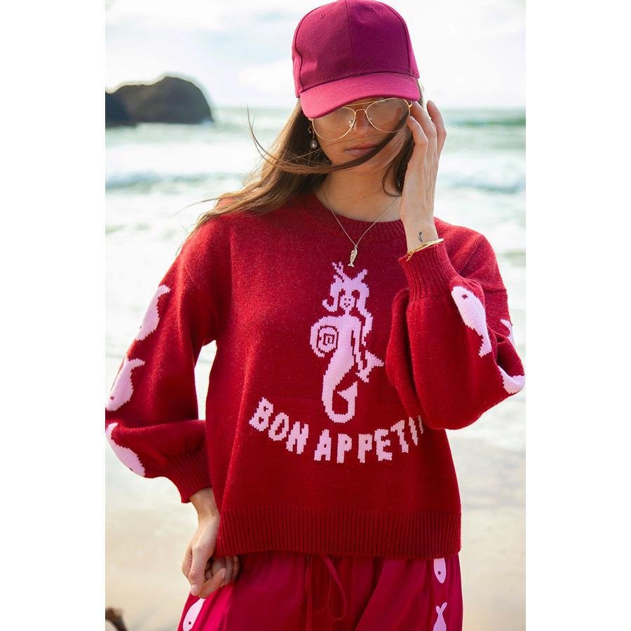 Palm Collective Bon Appetit Mermaid Knit Sweater